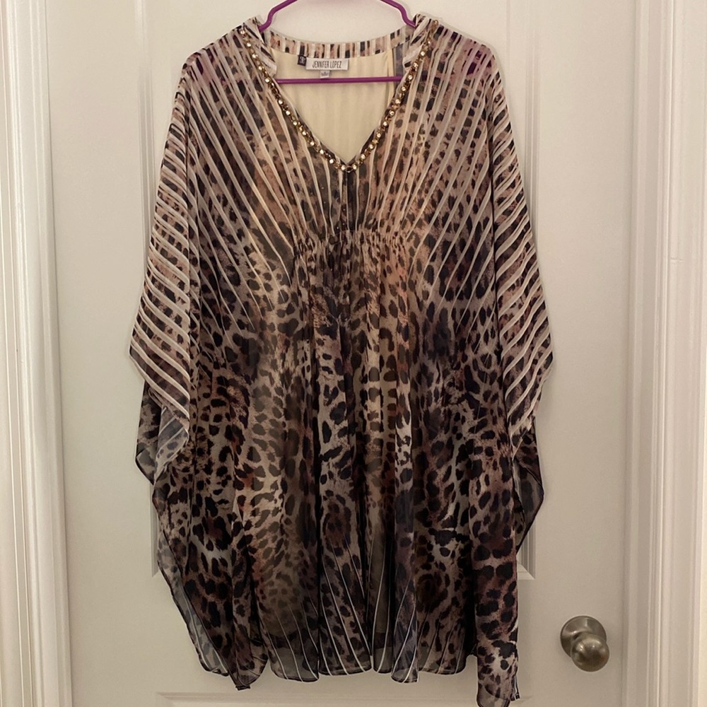 Sheer Leopard Print  dress